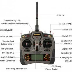 Dynam Detrum Gavin-6C Transmitter with RXC7 Receiver & USB Simulator Cable - Premium Radio Gear for RC Enthusiasts -Dynam Sales Store DTM T002 3 1
