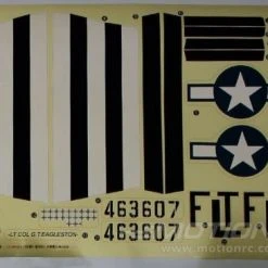 Dynam P51D Mustang Decal | High-Quality Spare & Upgrade for Dynam P51 Mustang 1200