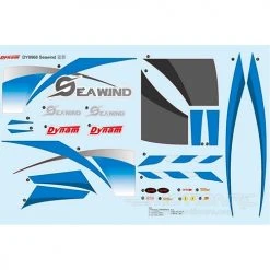 Dynam Seawind Blue Decal Sheet - Spares & Upgrades for Dynam Seawind 1220
